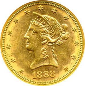 image for: 1888-S $10 NGC MS62