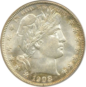image for: 1908-S 50c PCGS MS64