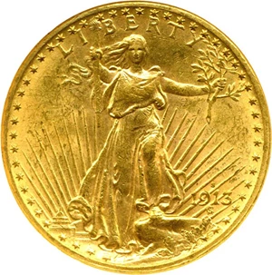 image for: 1913-S $20 NGC MS62