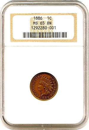 image for: 1886 1c Type 1 NGC MS65 BN