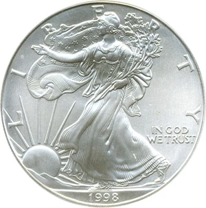 image for: 1998 $1 Silver Eagle NGC MS69