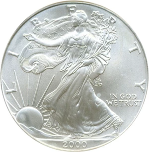 image for: 2000 $1 Silver Eagle NGC MS69 - First Strikes