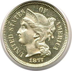 image for: 1877 3cN PCGS Proof 64