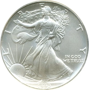 image for: 1990 $1 Silver Eagle NGC MS69