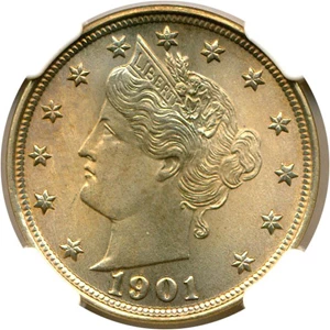 image for: 1901 5c NGC MS65