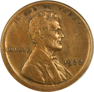 image for: Mint Error: 1927 1c PCGS AU50 (Broadstruck on T-1 Planchet)