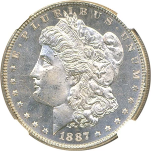 image for: 1887 $1 NGC MS64 PL