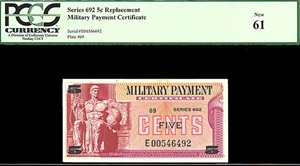 image for: Series 692 5c Replacement Military Payment Certificate