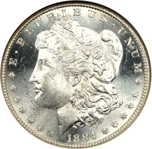 image for: 1884-CC $1 NGC MS64 PL