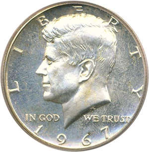 image for: 1967 50c SMS PCGS MS66