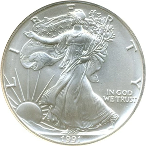 image for: 1991 $1 Silver Eagle NGC MS69