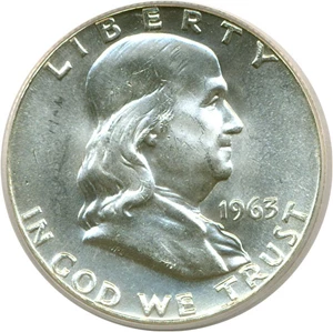 image for: 1963 50c PCGS MS64 FBL