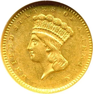 image for: 1857-S G$1 NGC AU55
