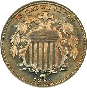image for: 1883 5c Shield NGC Proof 66