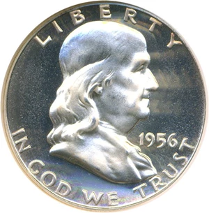 image for: 1956 50c Type 2 NGC Proof 68 Cameo
