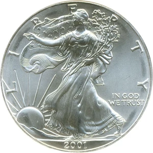 image for: 2001 $1 Silver Eagle NGC MS69