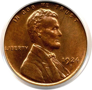 image for: 1924-D 1c PCGS MS64 RB