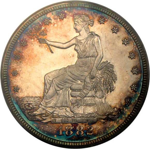 image for: 1882 Trade$  PCGS/CAC Proof 64 Cameo