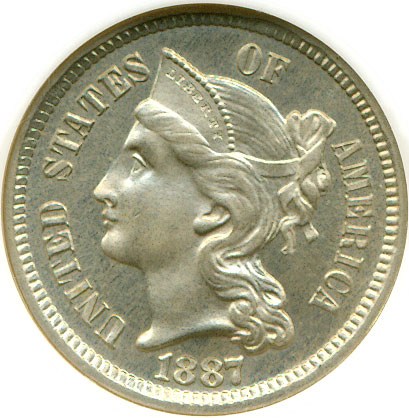 image for: 1887 3cN  NGC Proof 66