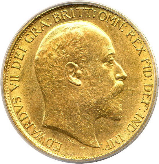 image for: Great Britain: 1902 2 Pd  PCGS MS62  (KM-806)