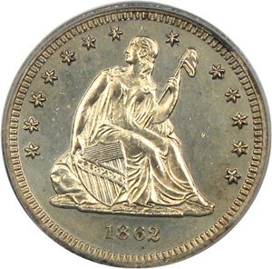 image for: 1862 25c PCGS Proof 63