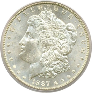 image for: 1887/6 $1 PCGS MS64