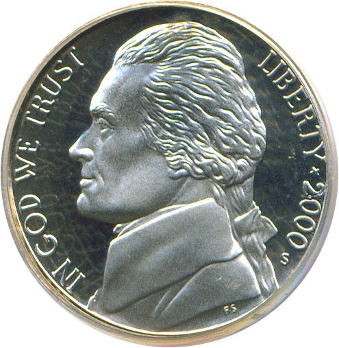 image for: 2000-S 5c  PCGS Proof 69 DCameo