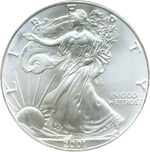 image for: 2001 $1 Silver Eagle NGC MS69 - First Strikes