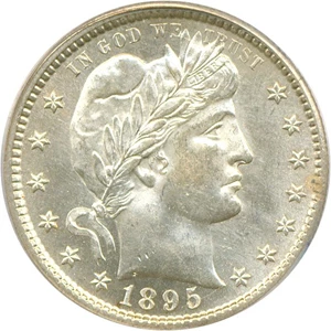 image for: 1895-S 25c PCGS/CAC MS64