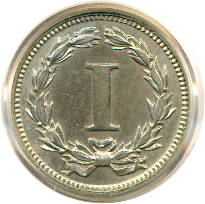 image for: Pattern: 1868 1c PCGS Proof 62 (Judd-608, Rarity 4) OGH