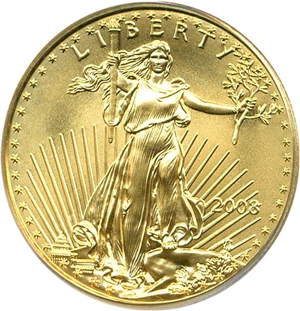 image for: 2008 $25 PCGS MS70 (Gold Eagle-First Strike)