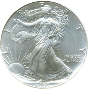 image for: 1993 $1 Silver Eagle NGC MS69