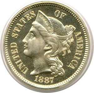 image for: 1887/6 3cN PCGS Proof 65