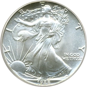 image for: 1988 $1 Silver Eagle ICG MS69