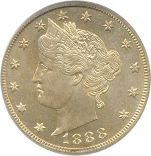image for: 1888 5c PCGS MS65