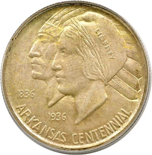 image for: 1935-S 50c Arkansas PCGS MS66