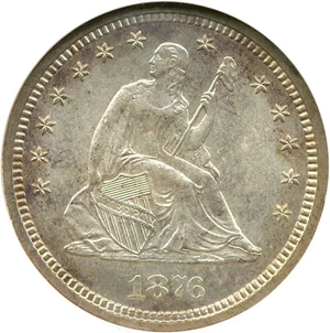 image for: 1876-S 25c NGC MS64