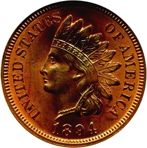image for: 1894 1c NGC MS65 RD