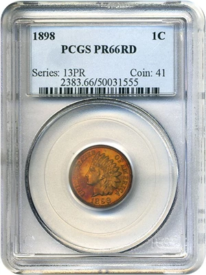 image for: 1898 1c PCGS Proof 66 RD