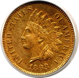 image for: 1868 1c PCGS MS64 RD