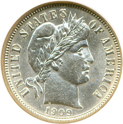 image for: 1909-O 10c  NGC MS61