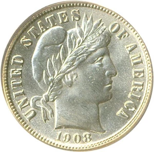 image for: 1908-S 10c PCGS MS64