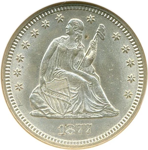 image for: 1877 25c NGC MS63
