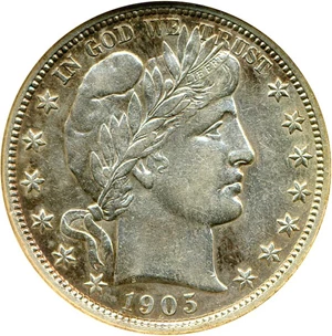 image for: 1905-S 50c ANACS AU50