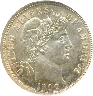 image for: 1900-S 10c NGC MS63