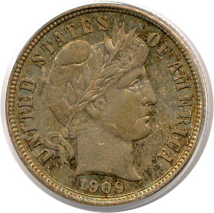 image for: 1909-D 10c  PCGS MS65 ex: Duckor