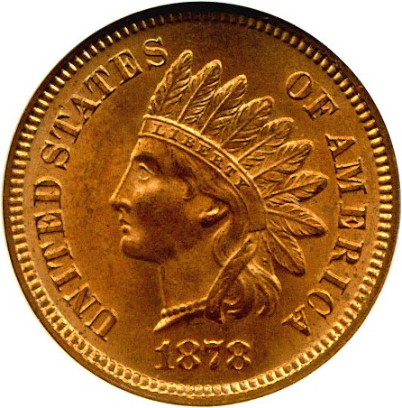 image for: 1878 1c  NGC MS65 RD