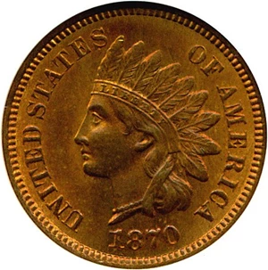 image for: 1870 1c NGC MS65 RB