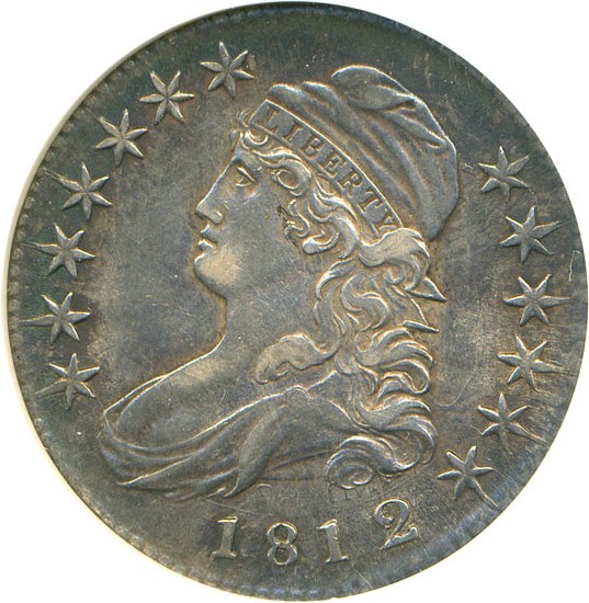 image for: 1812/1 50c ANACS AU50 (Small 8, O-102a)