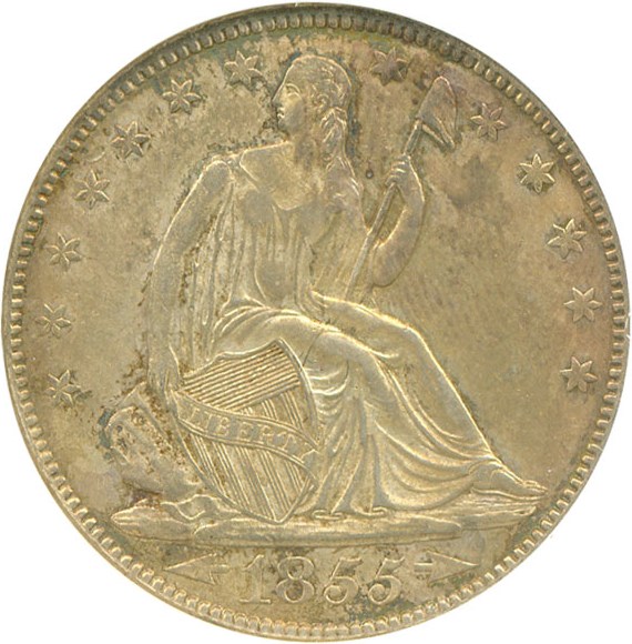 image for: 1855/54 50c Arrows ANACS AU50